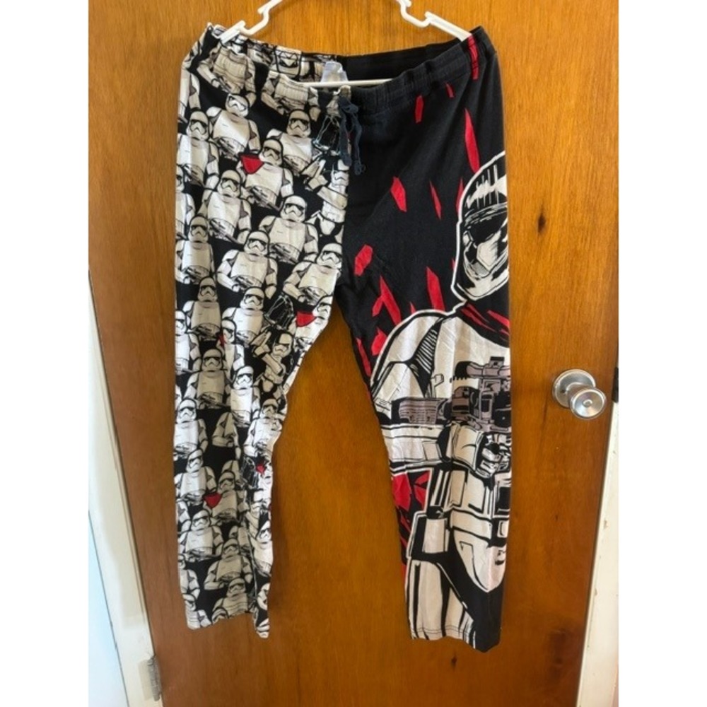 Star Wars Stormtrooper Captain Phasma Pajama Pants Mens Medium Black White Red